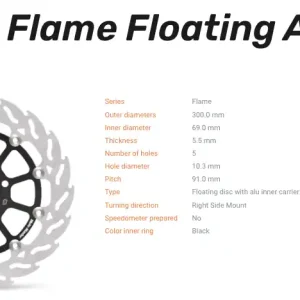 Moto-Master Bremsscheibe Floating-Alu Flame-Racing-Serie vorne passend für Suzuki - 112183 Letzte Chance