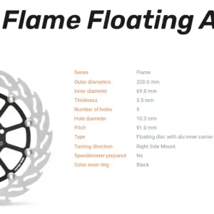 Moto-Master Bremsscheibe Floating-Alu Flame-Racing-Serie vorne passend für Suzuki - 112187 Kracherpreis