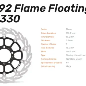 Moto-Master Bremsscheibe Floating-Alu Flame-Racing-Serie vorn passend für Kawasaki - 112292 Beliebt
