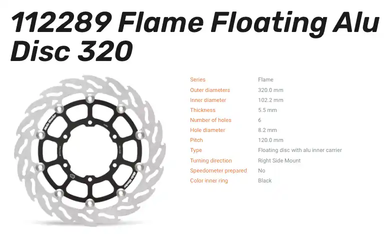 Moto-Master Bremsscheibe Floating-Alu Flame-Racing-Serie vorn passend für Suzuki - 112289 Bestseller