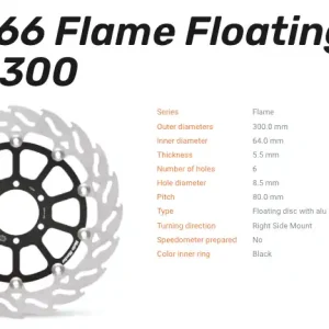 Mega-Angebot Moto-Master Bremsscheibe Floating-Alu Flame-Racing-Serie vorn passend für Ducati - 112266