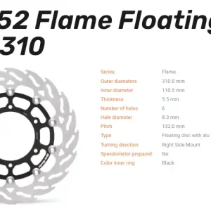Moto-Master Bremsscheibe Floating-Alu Flame-Racing-Serie vorn passend für Suzuki - 112252 Kostenloser Versand