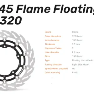 Kostenfreie Lieferung Moto-Master Bremsscheibe Floating-Alu Flame-Racing-Serie vorn passend für Yamaha - 112245