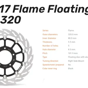 Moto-Master Bremsscheibe Floating-Alu Flame-Racing-Serie vorn passend für MV Agusta - 112217 Geprüft
