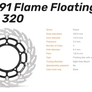 Moto-Master Bremsscheibe Floating-Alu Flame-Racing-Serie vorn passend für Yamaha - 112191 Sale