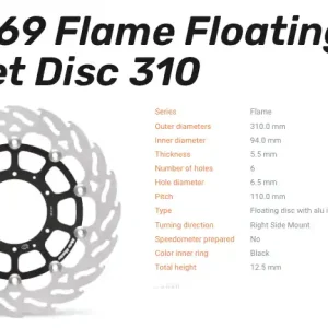 Top-Preis Moto-Master Bremsscheibe Floating-Alu Flame-Racing-Serie vorn passend für Honda - 113069