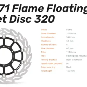 Moto-Master Bremsscheibe Floating-Alu Flame-Racing-Serie vorn passend für Honda - 113071 Preis Gesenkt