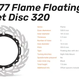Moto-Master Bremsscheibe Floating-Alu Flame-Racing-Serie vorn passend für BMW - 113077 Kostenfreie Lieferung
