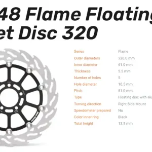 Moto-Master Bremsscheibe Floating-Alu Flame-Racing-Serie vorn passend für Kawasaki - 113148 Markenware