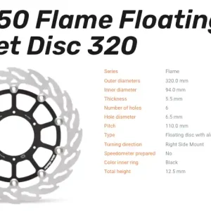 Rabatt Moto-Master Bremsscheibe Floating-Alu Flame-Racing-Serie vorn passend für Honda - 113150