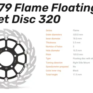 Heißes Angebot Moto-Master Bremsscheibe Floating-Alu Flame-Racing-Serie vorn passend für Triumph - 113179