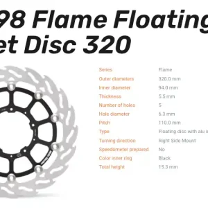 Knallerangebot Moto-Master Bremsscheibe Floating-Alu Flame-Racing-Serie vorn passend für Honda - 113198