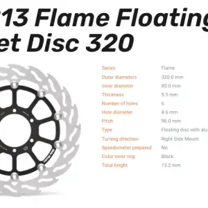 Abverkauf Moto-Master Bremsscheibe Floating-Alu Flame-Racing-Serie vorn passend für BMW - 113213