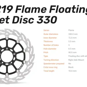 Moto-Master Bremsscheibe Floating-Alu Flame-Racing-Serie vorn passend für Ducati - 113219 Günstig