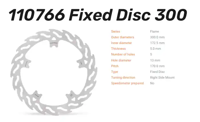 Saisonangebot Moto-Master Bremsscheibe Flame vorne passend für Harley Davidson - 110766