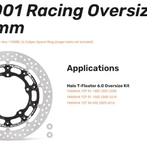 Abverkauf Moto-Master Profi-Rennscheibe Halo T-Floater Oversize-Kit vorn passend für Yamaha - 314001