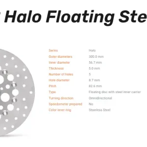 Moto-Master Bremsscheibe Halo Floating Steel Disc vorn passend für Harley Davidson - 111082 Echt