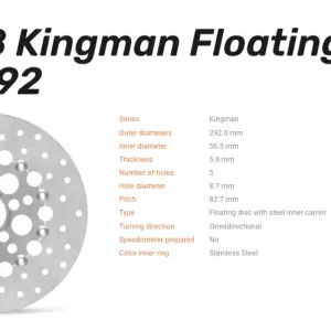 Top-Seller Moto-Master Bremsscheibe Kingman Floating Steel Disc vorn passend für Harley Davidson - 111078