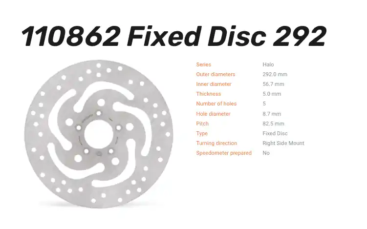 Geprüft Moto-Master Bremsscheibe Halo vorn passend für Harley Davidson - 110862