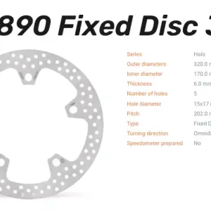 Letzte Chance Moto-Master Bremsscheibe Halo vorn passend für Harley Davidson - 110890