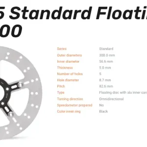 Finale Aktion Moto-Master Bremsscheibe Standard Floating Alu Disc vorn passend für Harley Davidson - 112315