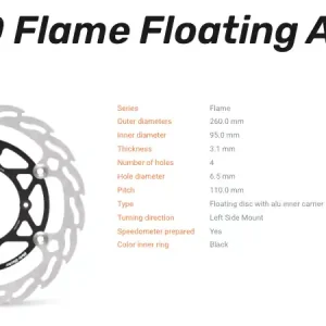 Bestseller Moto-Master Bremsscheibe Flame Floating Alu vorn passend für GasGas / Husqvarna / KTM - 112160