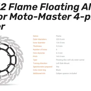 Moto-Master Bremsscheibe Flame Floating Alu-Racing vorn passend für Husaberg/Husqvarna/KTM - 112232 Heißes Angebot