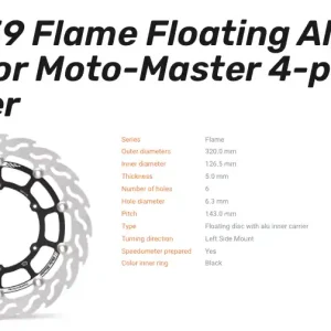 Saisonangebot Moto-Master Bremsscheibe Flame Floating Alu-Racing vorn passend für Beta - 112239