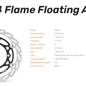 Neu Im Sortiment Moto-Master Bremsscheibe Flame Floating Alu-Disc vorn passend für Sherco - 112254