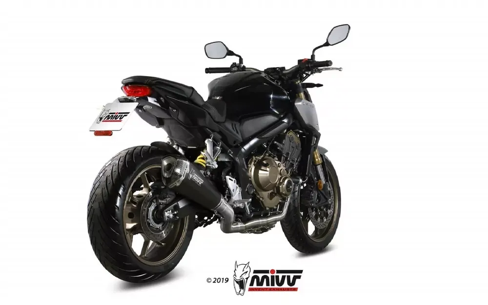 MIVV Delta Race Edelstahl Schwarz passend für Honda CBR 650 R, CB 650 R 19-23 Neu Im Sortiment