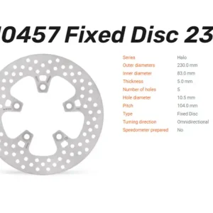 Echt Moto-Master Bremsscheibe Halo hinten passend für Kawasaki ZX-7R / ZX-7RR Ninja / ZX-9R - 110457