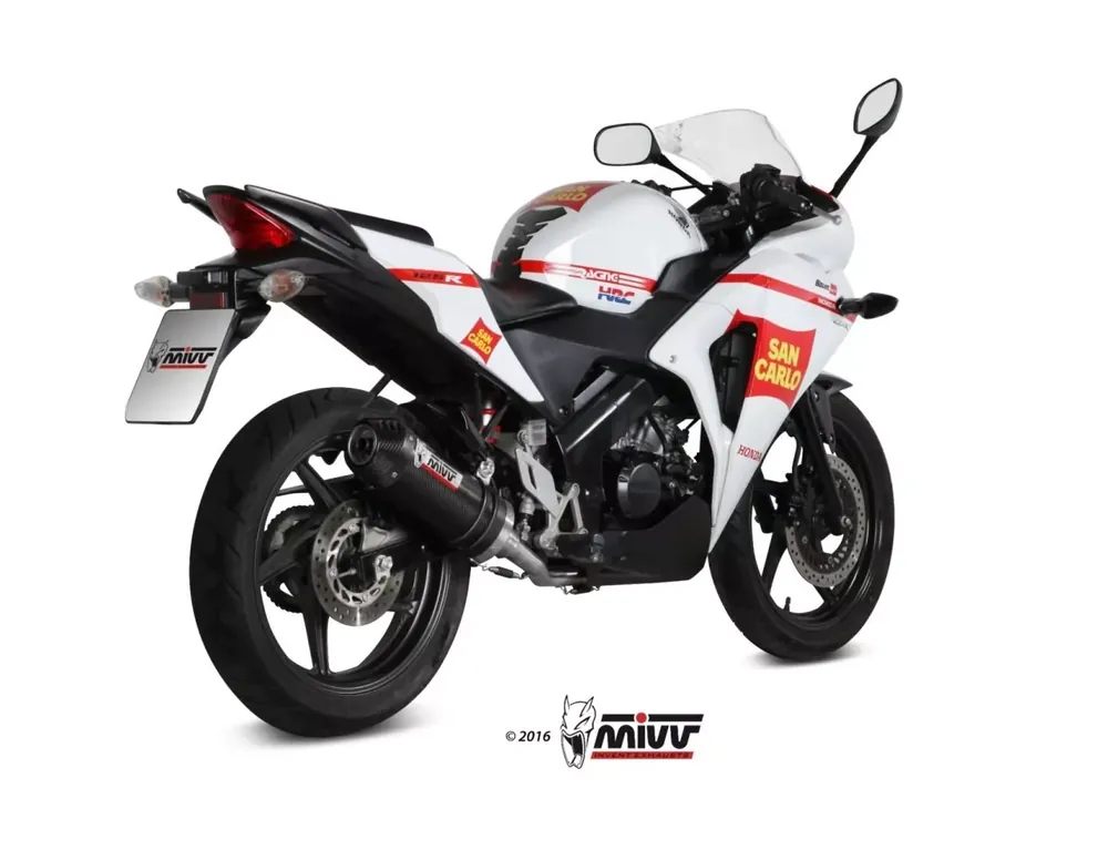 MIVV Komplettanlage Oval Carbon passend für Honda CBR 125 R 11- Beliebt