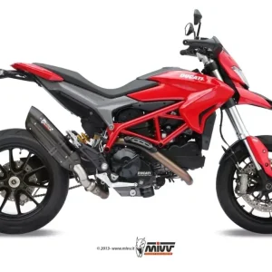 Markenware MIVV Suono Edelstahl Schwarz Endschalldämpfer passend für Ducati Hypermotard 821 & Hyperstrada 821