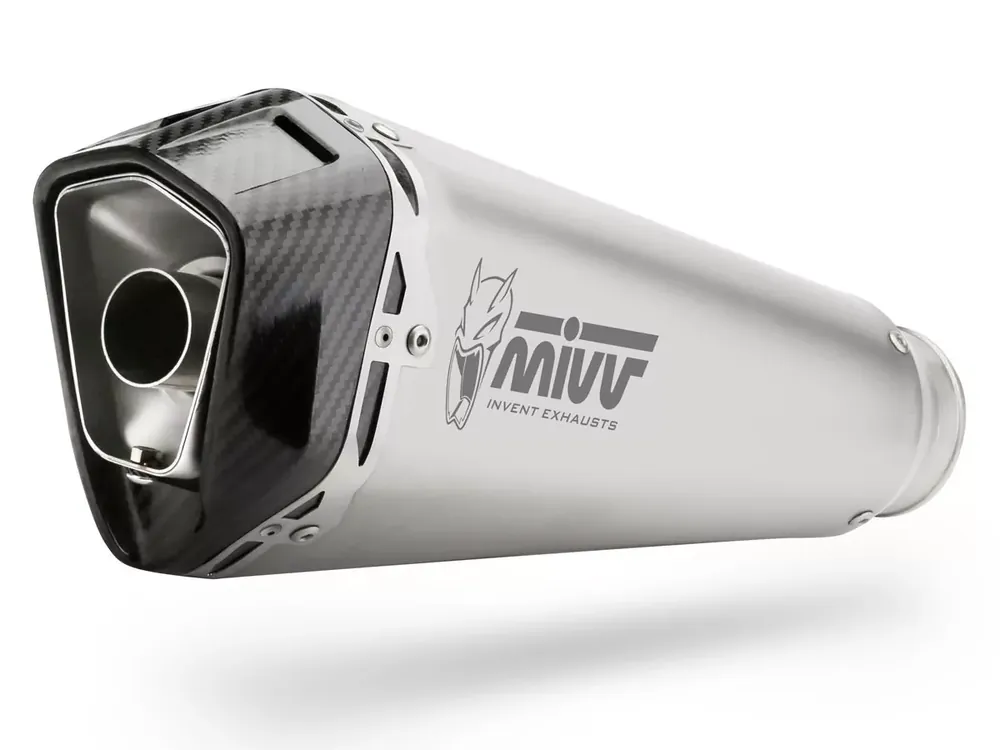 MIVV Delta Race Edelstahl Endschalldämpfer passend für BMW G 310 GS 18-22 Neue Kollektion