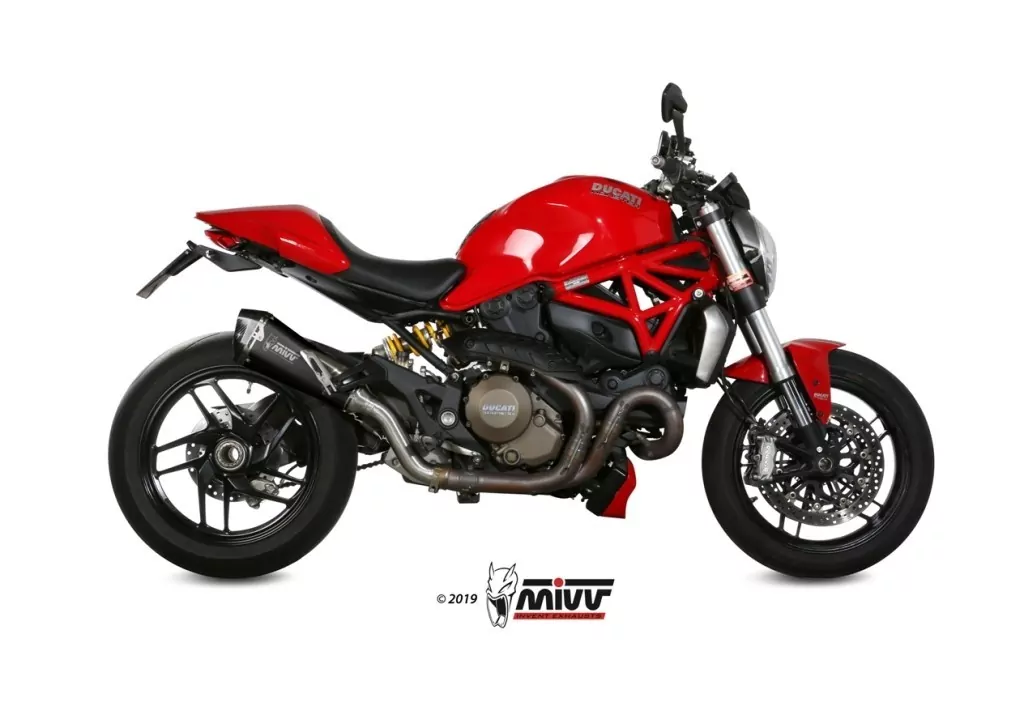 MIVV DELTA RACE Steel Black Endschalldämpfer passend für Ducati Monster 1200 2014-2016 Preisknaller