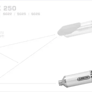 Arrow Endschalldämpfer Race-Tech Aluminium Schwarz passend für Yamaha XMAX 250 (2009–2016) Sonderangebot