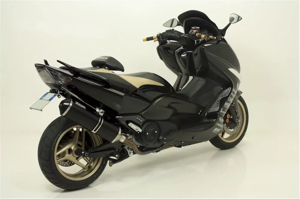 Giannelli Ipersport Alu Dark Auspuff passend für Yamaha T-Max 500 (2008–2011) Nur Für Kurze Zeit
