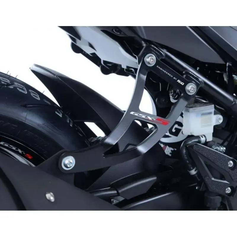 R&G Racing Auspuffhalter Set BLACK passend für Suzuki GSX-S 750 ab 2017 Schneller Versand