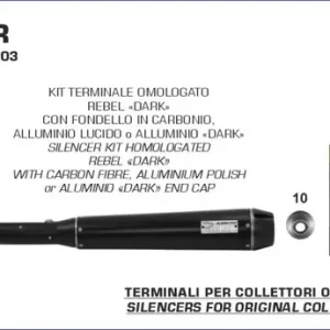 Kostenloser Versand Arrow Rebel Dark Competition Komplettanlage passend für Yamaha XV 950R