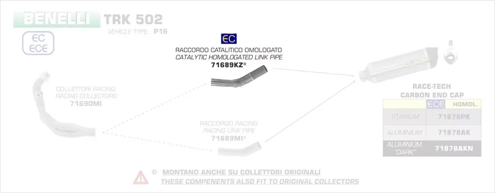 Must-Have Arrow Verbindungsrohr passend für Benelli TRK 502 17-18