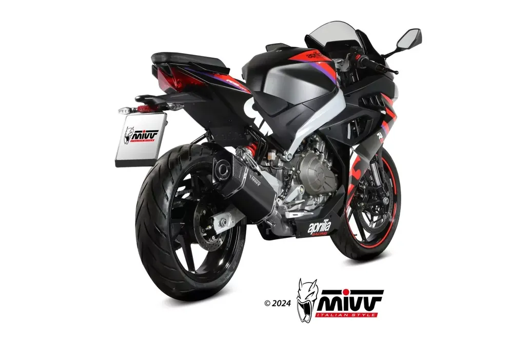 MIVV SR-1 Endschalldämpfer Edelstahl Schwarz passend für Aprilia RS 457 24- Knallerangebot