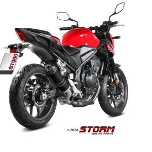 Abverkauf STORM by MIVV GP-C Edelstahl Schwarz passend für Honda CB 500 Hornet 24-