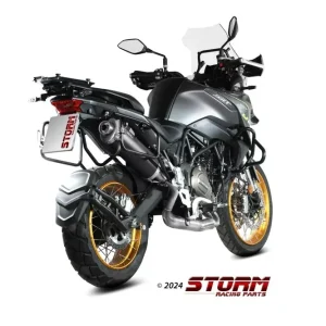STORM by MIVV Oval Edelstahl Schwarz Endschalldämpfer passend für QJ MOTOR SRT 700-X Sofort Bestellen