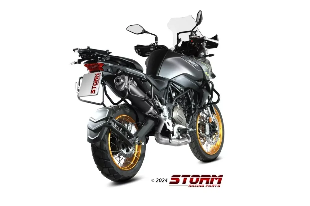 STORM by MIVV Oval Edelstahl Schwarz Endschalldämpfer passend für QJ MOTOR SRT 700-X Sofort Bestellen