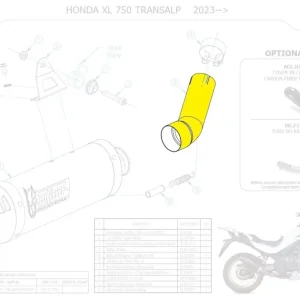 MIVV Verbindungsrohr passend für Honda XL 750 Transalp ab 2023 Kostenfreie Lieferung
