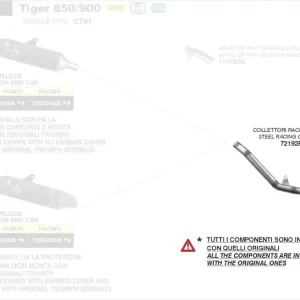 Gratis Versand ARROW Krümmer Edelstahl passend für Triumph Tiger 850 900 20-23