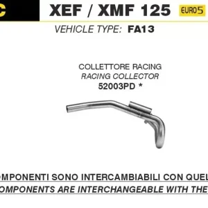 Aktuell Arrow Krümmer passend für Fantic Motor XEF / XMF 125 (ab 2023)