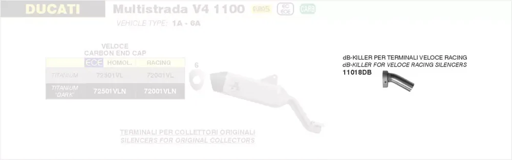 ARROW DB-Killer passend für VELOCE Racing Schalldämpfer Direktkauf