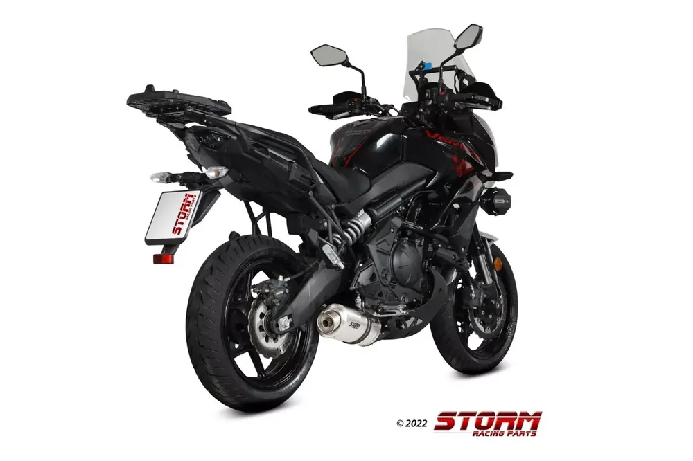 Bestseller STORM by MIVV OVAL Edelstahl Endschalldämpfer passend für Kawasaki Versys 650 21-23