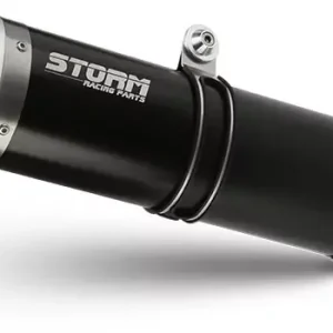 STORM by MIVV OVAL Endschalldämpfer Edelstahl Schwarz passend für Kawasaki Versys 650 21-23 Zertifiziert